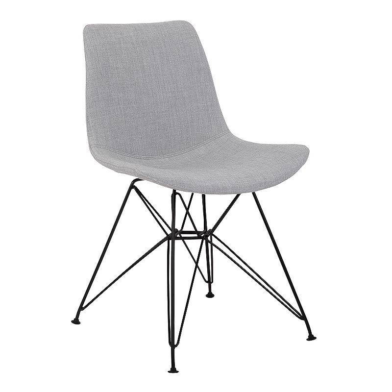 Armen Living Palmetto Contemporary Dining Chair, Grey