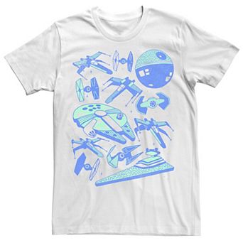 Men's Star Wars Neon Space Ships Tee