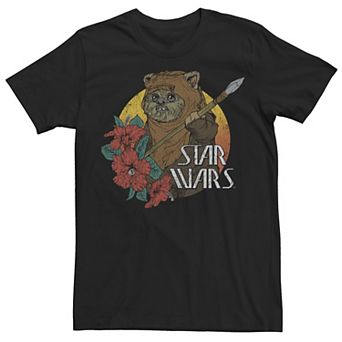 Men's Star Wars Tropical Floral Ewok Tee