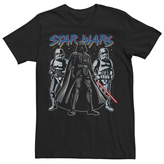 Men's Star Wars Darth Vader And Stormtrooper Portrait Logo Tee