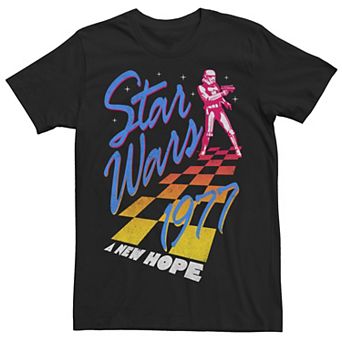 Men's Star Wars Retro Neon A New Hope Stormtrooper Tee