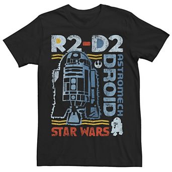 Men's Star Wars Distressed Vintage Astromech Droid R2-D2 Tee