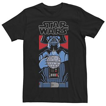Men's Star Wars Darth Vader Death Star Coffee Tee