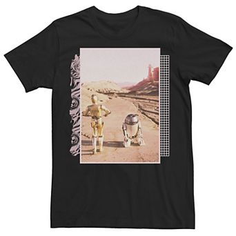 Men's Star Wars C-3PO & R2-D2 Long Walk Photograph Tee