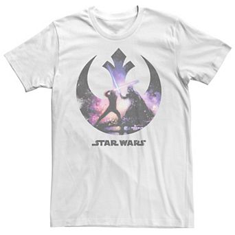Men's Star Wars Luke And Vader Saber Battle Tee