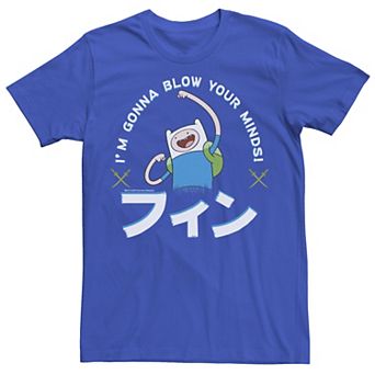 Men's Adventure Time Finn I'm Gonna Blow Your Minds Kanji Portrait Tee