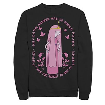 Men's Adventure Time Princess Bubblegum Quote Kanji Portrait Fleece