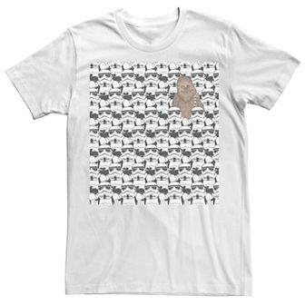 Men's Star Wars Stormtrooper Chewbacca In Crowd Tee