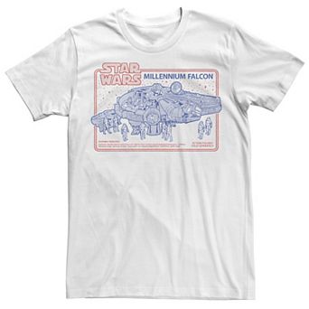 Men's Star Wars Millennium Falcon Action Figure Toy Tee