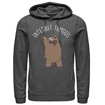 Men's Cartoon Network We Bare Bears Internet Famous Hoodie