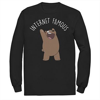 Men's CN We Bare Bears Internet Famous Long Sleeve Tee