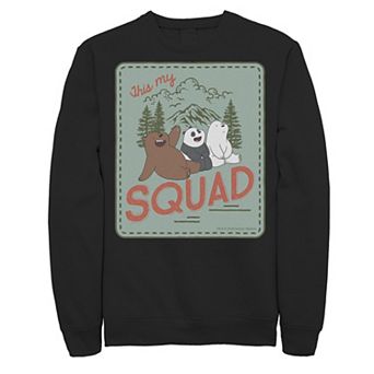 Men's Cartoon Network We Bare Bears This My Squad Patch Sweatshirt