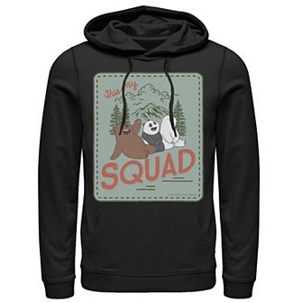 Men's Cartoon Network We Bare Bears This My Squad Patch Hoodie