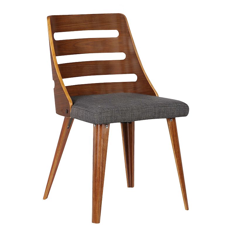 Armen Living Storm Mid-Century Modern Dining Chair 2-piece Set, Grey