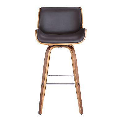 Armen Living Tyler Faux Leather Swivel Counter Stool