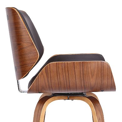 Armen Living Tyler Faux Leather Swivel Bar Stool