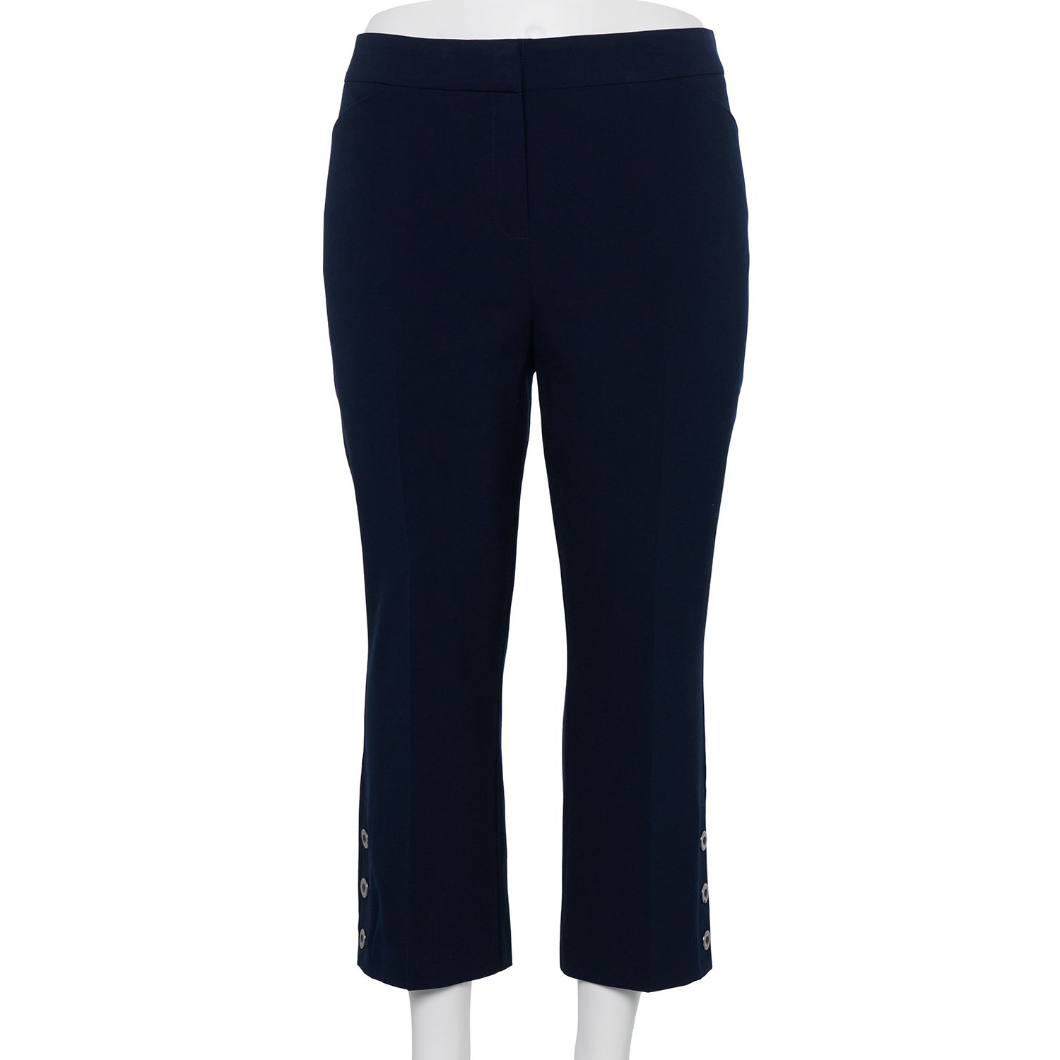 plus size white crop pants