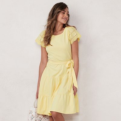 Women's LC Lauren Conrad Eyelet Fit & Flare Dress