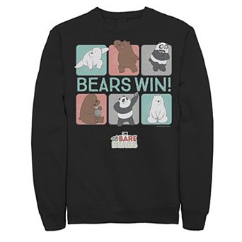 Men's We Bare Bears Bears Win Character Panels Sweatshirt