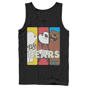 Men's We Bare Bears Character Panels Tank Top