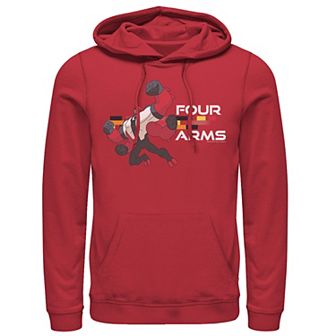 Men's Ben 10 Four Arms Action Pose Hoodie