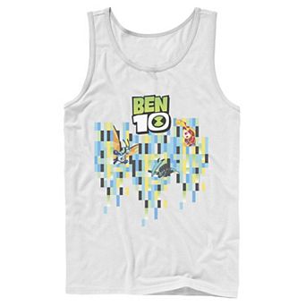 Men's Ben 10 Aliens Pixel Background Tank Top