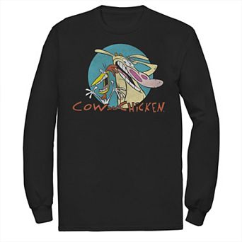 Men's Cartoon Network Cow & Chicken Logo Badge Tee