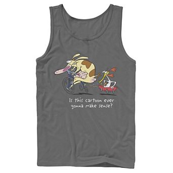 Men's Cartoon Network Cow & Chicken This Cartoon Ever Gonna Make Sense Tank Top