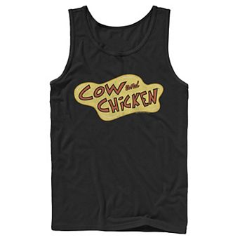 Men's Cartoon Network Cow And Chicken Logo Color Tank Top