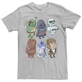 Men's Star Wars Character Doodles Graphic Tee