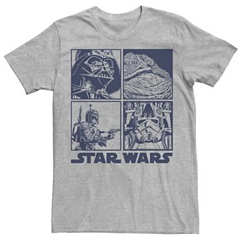 Men's Star Wars Villain Portrait Panels Graphic Tee
