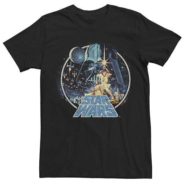 Men's Star Wars Group Retro Poster Graphic Tee