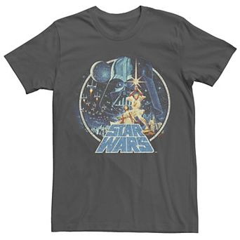 Men's Star Wars Group Retro Poster Graphic Tee