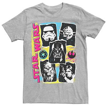 Men's Star Wars Characters Colorpop Collage Graphic Tee