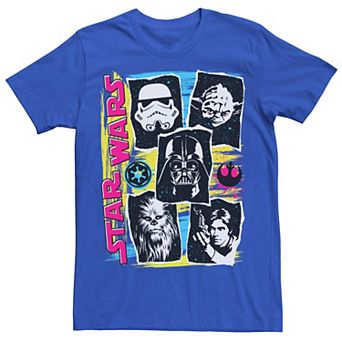 Men's Star Wars Characters Colorpop Collage Graphic Tee