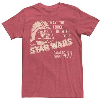 Men's Star Wars Darth Vader May The Force Be With You Stamp Tee