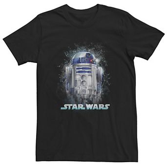 Men's Star Wars R2-D2 Paint Splatter Portrait Tee