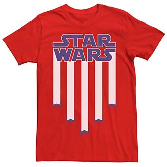 Men's Star Wars Fighter Jets Star Bangled Banner July 4th Tee