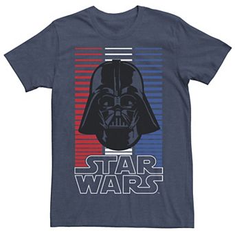 Men's Star Wars Darth Vader Red White & Blue Stripes Tee