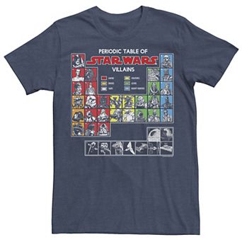 Men's Star Wars Periodic Table of Villains Graphic Tee