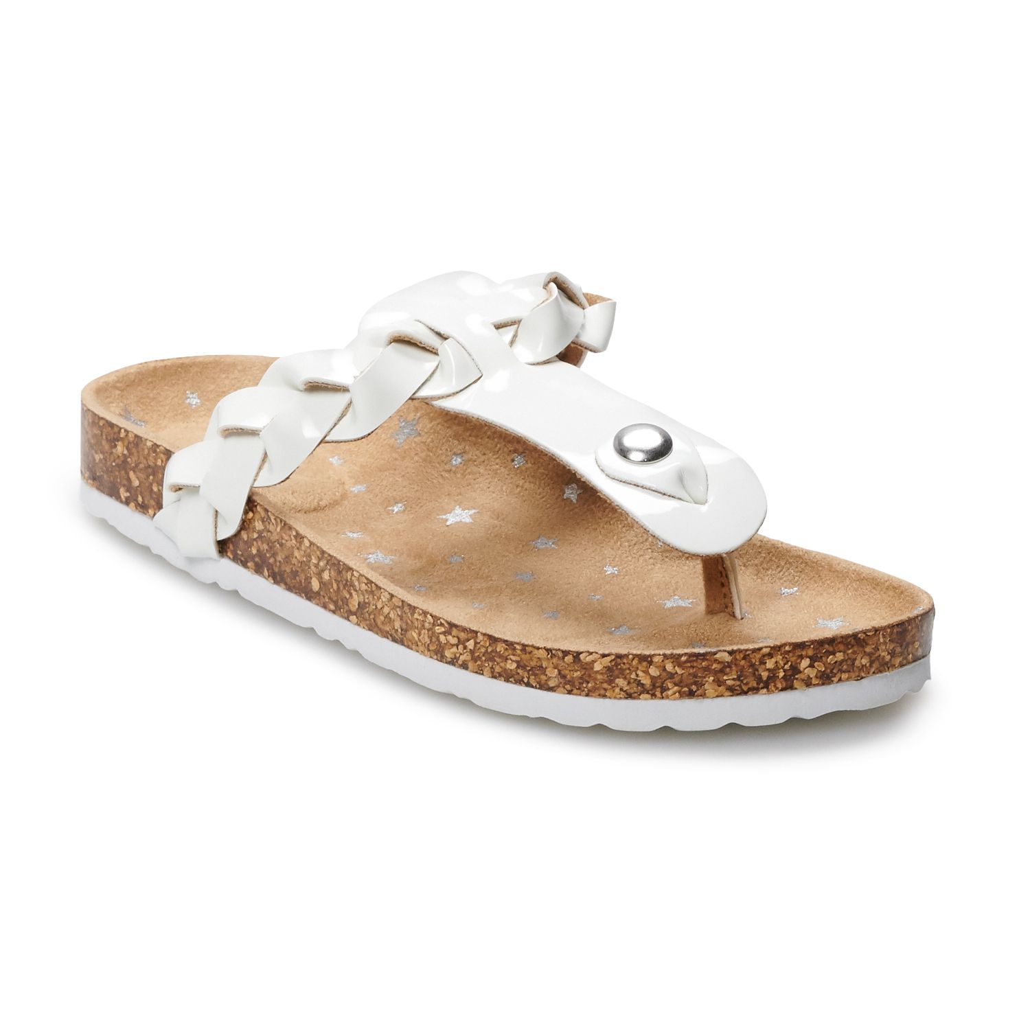kohls girls white sandals