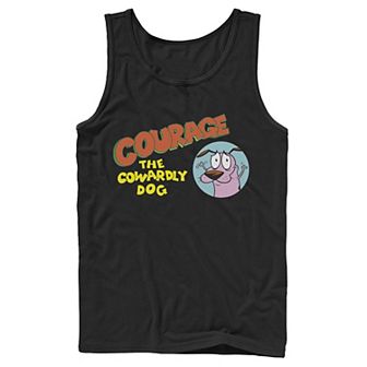 Men's Courage The Cowardly Dog Green Hue Abduction Tank Top
