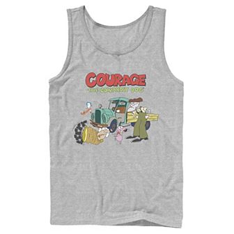 Men's Courage The Cowardly Dog Scene Logo Tank Top