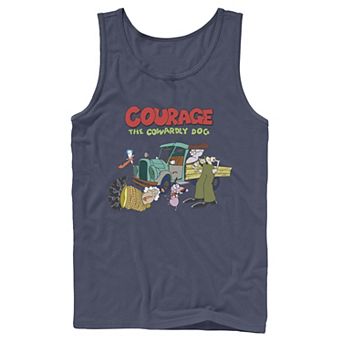 Men's Courage The Cowardly Dog Scene Logo Tank Top