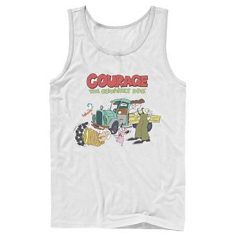 Men's Courage The Cowardly Dog Scene Logo Tank Top