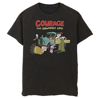 Men's Courage The Cowardly Dog Scene Logo Tee