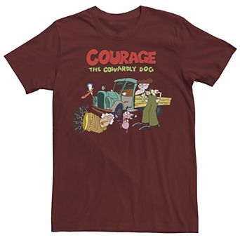 Men's Courage The Cowardly Dog Scene Logo Tee