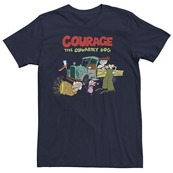 Men's Courage The Cowardly Dog Scene Logo Tee