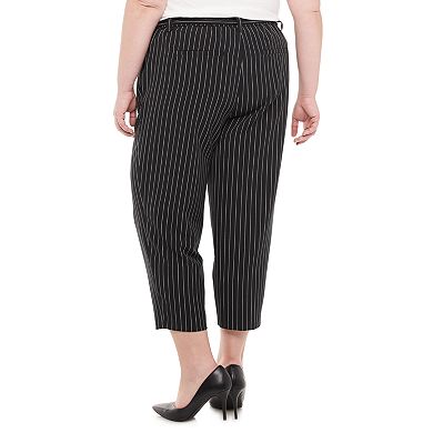 Plus Size EVRI Belted Fashion Capri Pants