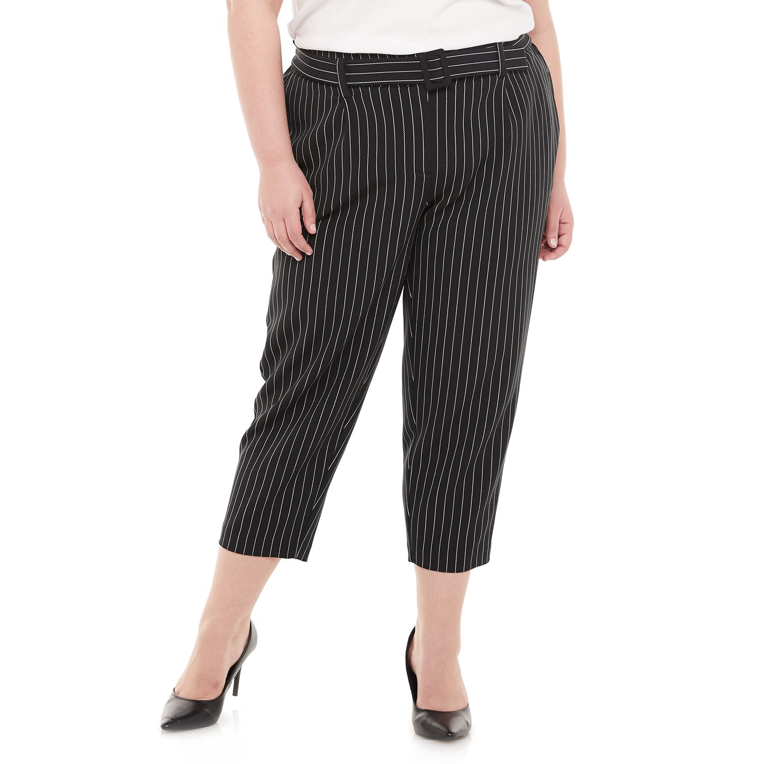 pinstripe capri pants